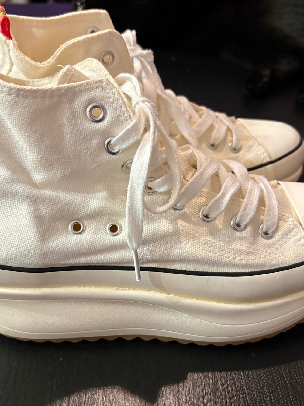 Steve Madden White Platform Canvas High-Top Sneakers